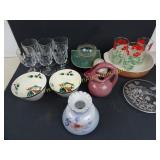 Lot of Crystal, Glass, and Other Items