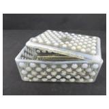 Hobnail Glass Keepsake Box With Lid