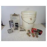 Lot of Misc. Workshop Items in Bucket - Champion