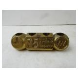 Vintage Miller Hardware Co. Brass 75 Year