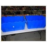 Lot of 2 Shopko Plastic Totes - Missing Lids