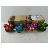 Lot of 4 Disney Parks Brand Christmas Glass
