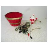 Lot of Misc. Vintage Christmas Items - Santa Bank