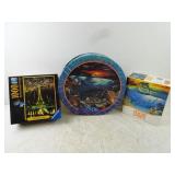 Lot of 3 Jigsaw Puzzles in Boxes - Unchecked for
