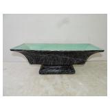 Rare Art Deco Spaghetti String Black & Teal