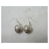 3.5g Sterling Silver Marked Hollow Heart Drop