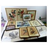 Lot of Misc. Nature Themed Art Prints in Frames