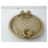 8.75' Pot Metal Hindu Buddha Offering Plate