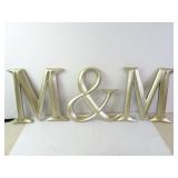 Set of 'M&M' Decorative 12' Letters