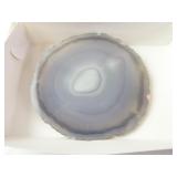 Large Brazilian Blue Agate Polished Slice