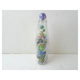 Lot of Vintage Glass Marbles in Soda Bottle