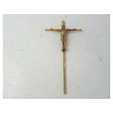 Classic Brass Wall Hanging Crucifix 10'