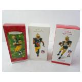 Lot of 3 Green Bay Packers Hallmark Keepsake