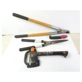 Lot of 4 Lawn/Garden Tools - Hatchet Shears