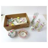 Lot of Vintage Bone China Dï¿½cor Items - Floral