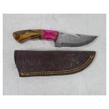 4" Drop Point MHS Cutlery Sheath Knife - Gold