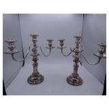 Set of Unmarked Candelabras - Likely Plated