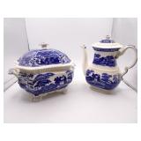 Vintage Spode Soup Tureen and Tea Kettle