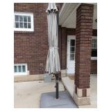 Large Offset Patio Umbrella with Base