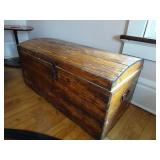 Rustic Wooden Trunk - 37" x 18" x 18"