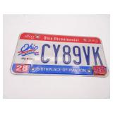 Ohio Bicentennial License Plate