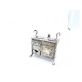 Miniature Dutch Sterling Silver .925 Stove -