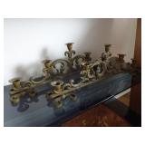 Set of Cast Iron Candelabras - 22" Long