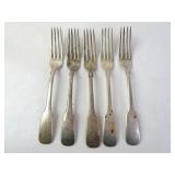 9.04ozt Sterling Silver Fiddle Style Dinner Forks