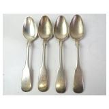 Lot of 4 Sterling Silver Spoons 3.93ozt - Fiddle