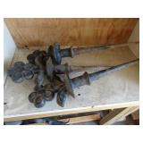 Three Cast Iron Garden Stakes
