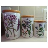 Three Portmeirion Botanic Garden Canister Set -