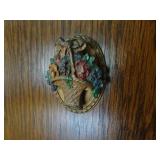 Antique Cast Iron Hubley Basket of Flowers Door