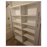 Set of White Bookshelves (basement)