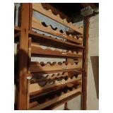 Lot of 6 Wooden Bottle Racks in Wine Celler