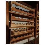 Lot of 6 Wooden Bottle Racks in Wine Celler
