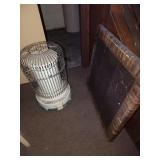 Working Kerosine Heater with Vintage Card Table