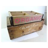 Lot of 2 Vintage Wood Produce Crates