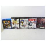Lot of 5 Misc. Playstation Games in Cases - PS4