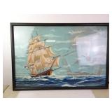 Ship Captain Nautical Themed Art Print in Frame