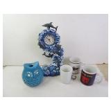 Dolphin Quartz Movement Clock with Ceramics -