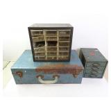 Lot of Vintage Metal Toolbox & Hardware