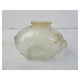 Vintage Clear Glass Piggy Bank