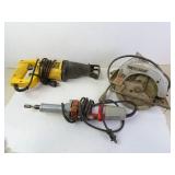 Lot of 3 Corded Tools - DeWalt Reciprocating Saw
