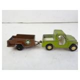 Vintage Tootsietoy Die Cast Jeep & Trailer