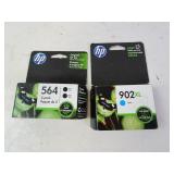 Lot of 2 New HP Printer Ink - 564 Black & 902XL