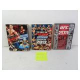 Lot of 3 WWE Wrestling & UFC DVD Sets in Cases