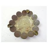 Vintage Mayan Calendar Mexican Pesos Coin Ash