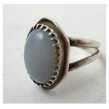 Sterling Silver Periwinkle Agate Size 6 Ring