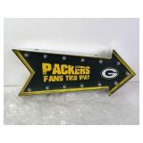 18' 'Packers Fans This Way' Lighted Wall Arrow