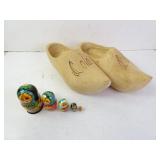 Lot of 2 Wood European Cultural Items - Nesting